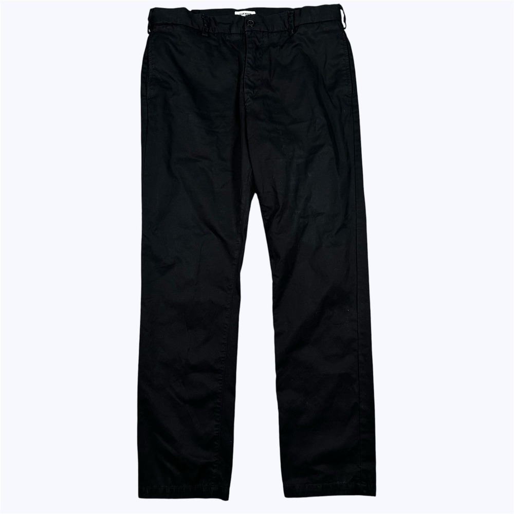 Buck Mason Stretch Twill Chino Pants Mens Sz 36x32 Black Drawstring Zip Fly USA